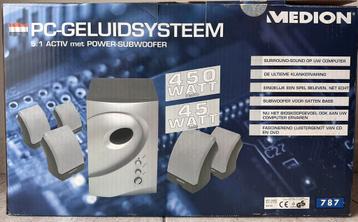 Audio Surround Medion 5.1 pour PC avec subwoofer 200 W, Enlèvement, Neuf