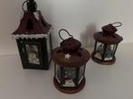 3 lampionnetjes kerst, Ophalen of Verzenden, Zo goed als nieuw
