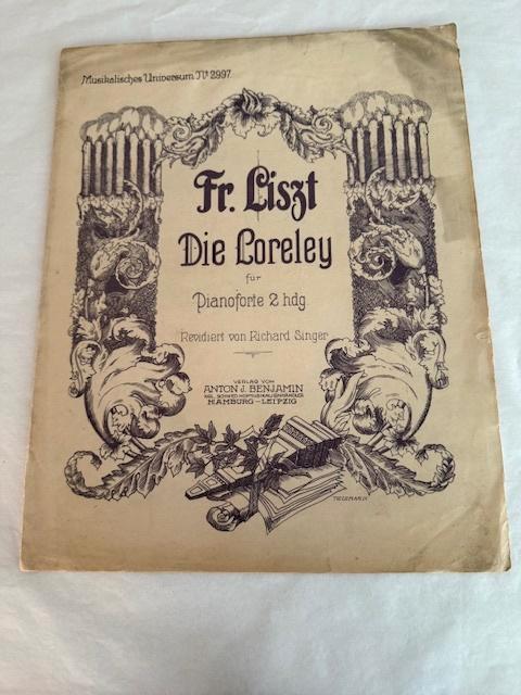 Liszt: Die Loreley, Oude decoratieve partituur, Muziek en Instrumenten, Bladmuziek, Gebruikt, Artiest of Componist, Klassiek, Piano