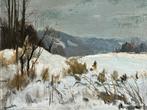Paysage hivernal peinture de Marcel GEURTEN école liégeoise