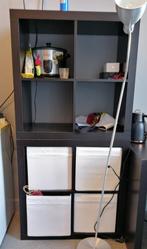 Kast met vakken en schuifladen in t wit, Huis en Inrichting, Kasten | Boekenkasten, Ophalen of Verzenden, Zo goed als nieuw, Met lade(s)