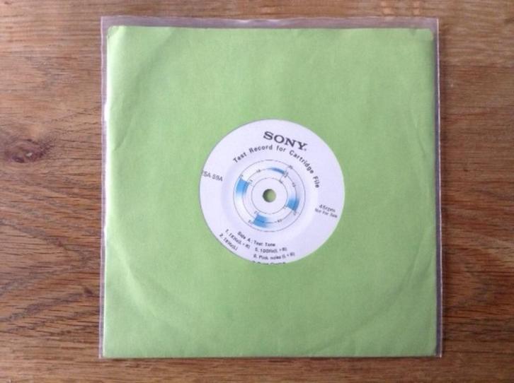 single sony test record for cartridge file, Cd's en Dvd's, Vinyl Singles, Single, Overige genres, 7 inch, Ophalen of Verzenden