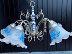 Luster Delft, Huis en Inrichting, Lampen | Kroonluchters, Ophalen, Zo goed als nieuw, Glas, Landelijk