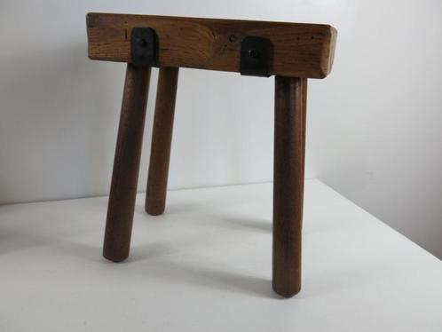 Vintage eikenhouten melkkruk melkstoel ca 1960, Antiek en Kunst, Antiek | Woonaccessoires, Ophalen of Verzenden