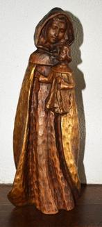 Terracotta Maria beeld 34 cm, Antiek en Kunst, Antiek | Religieuze voorwerpen, Ophalen of Verzenden