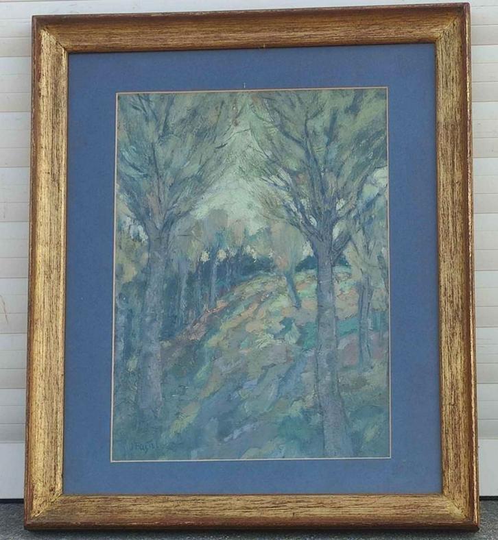 Huile sur panneau sous bois signe jules postel, Antiquités & Art, Art | Peinture | Classique, Enlèvement ou Envoi