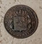 munt spanje  5 centimos 1877 (1), Postzegels en Munten, Verzenden