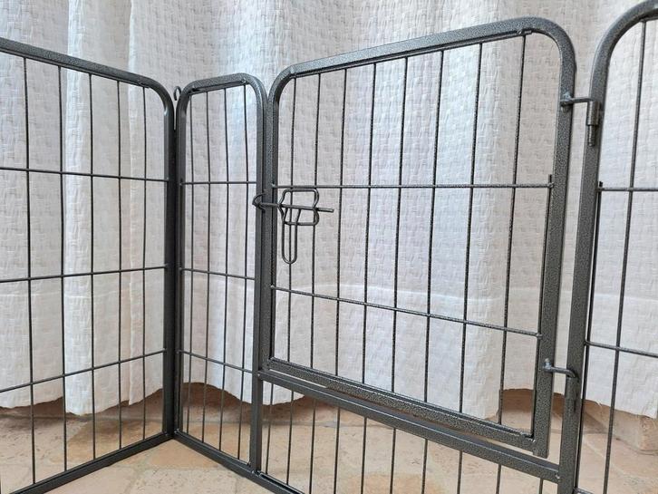 Metalen ren, 12stuks 80 breed x60 hoog, 1x gebruikt, VidaXL, Dieren en Toebehoren, Hondenhokken, Zo goed als nieuw, Ophalen