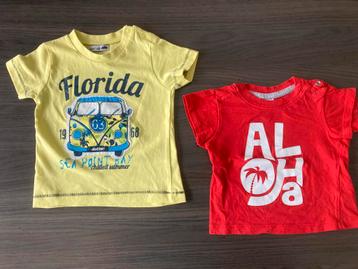 Twee mooie t-shirts maat 68  beschikbaar voor biedingen