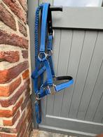 Twee ponyhalsters – blauw en bruin, met halstertouwen, Dieren en Toebehoren, Ophalen of Verzenden, Zo goed als nieuw