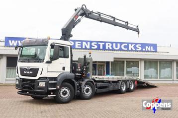 MAN TGS 35.360 Kraanwagen + oprijwagen Hiab 228 E3 beschikbaar voor biedingen