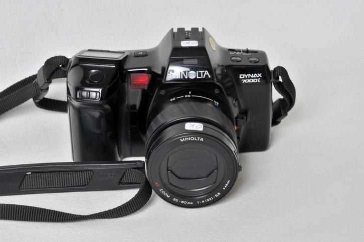 Minolta 7000I + zoom 35-80 mm 4-5.6. (zilver), Audio, Tv en Foto, Fotocamera's Analoog, Zo goed als nieuw, Minolta, Ophalen of Verzenden