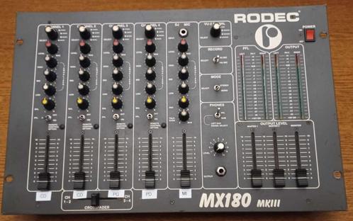 RODEC MX 180 mixer, Muziek en Instrumenten, Mengpanelen, Gebruikt, 5 tot 10 kanalen, Microfooningang, Ophalen