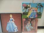 3 x canvas disney princess, Kinderen en Baby's, Ophalen of Verzenden, Nieuw