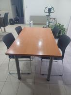 Tafel met4 stoelen, Maison & Meubles, Tables | Tables à manger, Enlèvement, Utilisé