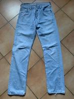 Levi's 501 blauwe damesjeans W30 L32 gescheurd. Vintage., Gedragen, Levi's, Blauw, W30 - W32 (confectie 38/40)