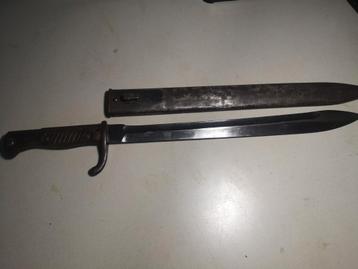 Duitse butcher bajonet afgeslepen zaagtand mauser obendorf  beschikbaar voor biedingen