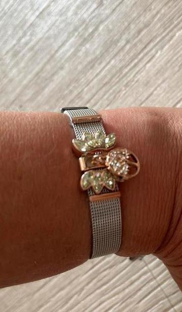 US POLO ASSN zilveren/roze armband met bedel beschikbaar voor biedingen