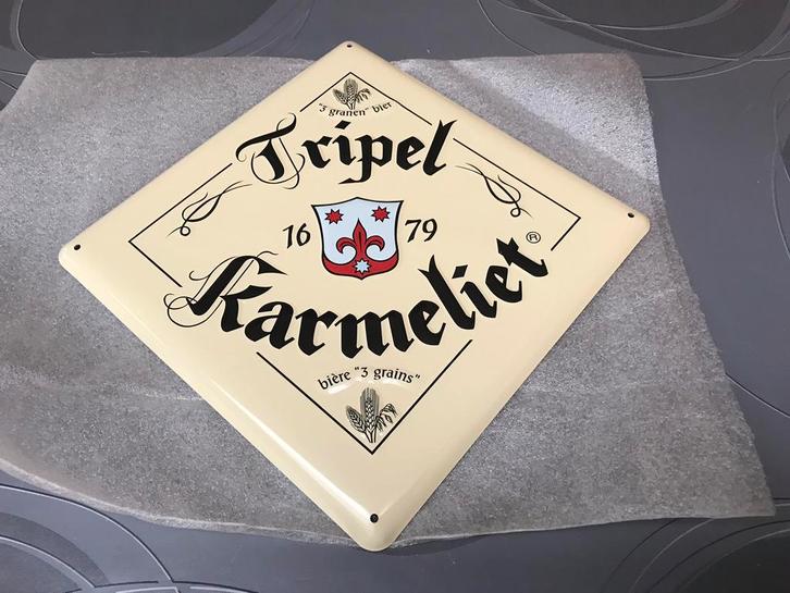 Tripel Karmeliet reclamebord metaal ruitvorm, Verzamelen, Merken en Reclamevoorwerpen, Nieuw, Reclamebord, Ophalen of Verzenden