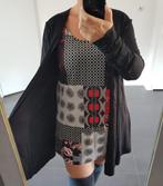 Tuniek Joseph Ribkoff 48 Zwart met Rood, Kleding | Dames, Verzenden, Zwart, Maat 46/48 (XL) of groter, Joseph Ribkoff