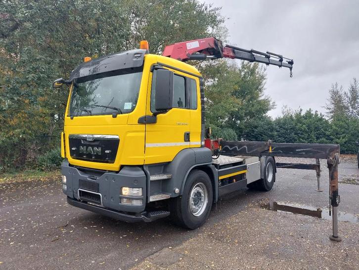 MAN TGS 18.440 4x2 BLS + HMF2640 4x Hydraulisch - remote - (, Auto's, Vrachtwagens, Bedrijf, Te koop, Airconditioning, Centrale vergrendeling