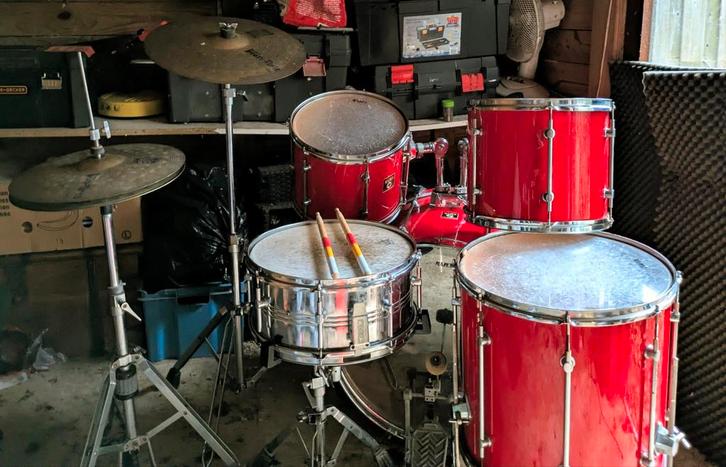 Mapex Drumstel met 2cymbalen, Musique & Instruments, Batteries & Percussions, Enlèvement