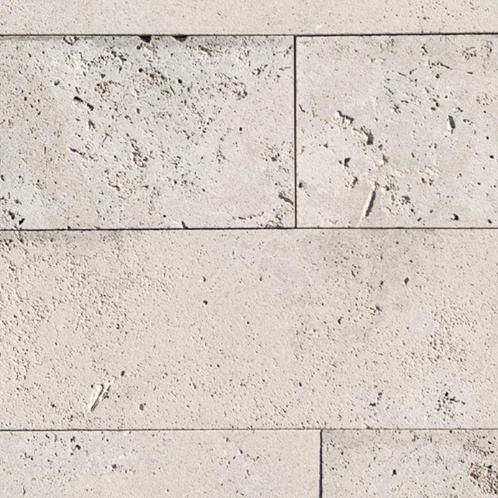 TRAVERTIN BEIGE (BANEN) - GEZANDSTRAALD, Tuin en Terras, Tegels en Klinkers, Nieuw, Terrastegels, Natuursteen, 10 m² of meer, Verzenden