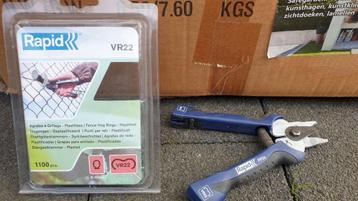 Rapid FP20 hekwerktang + 300 geplastificeerde hogringen VR22 beschikbaar voor biedingen