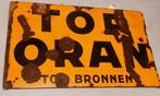Top Oran Top Bronnen 1938 groot Emaille bord, Gebruikt, Ophalen of Verzenden