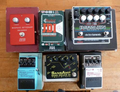 Baseffecten, Muziek en Instrumenten, Effecten, Gebruikt, Distortion, Overdrive of Fuzz, Volume, Overige typen, Equalizer, Compressor