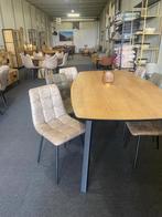 Tafel - Eik fineer Deens ovaal 220cm, Huis en Inrichting, Tafels | Eettafels, Ophalen, Zo goed als nieuw, Ovaal