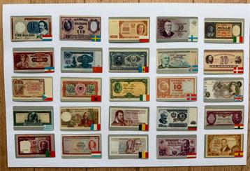 Vintage : De Beukelaer - 25 mini metal. bankbiljetten (1964) beschikbaar voor biedingen