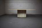 Travertine dining table by Jean Charles & Willy Rizzo, 1970', Ophalen of Verzenden