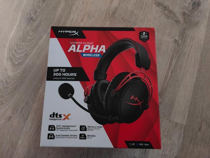 Casque gaming "HyperX Cloud Alpha Wireless (sans fil)", Computers en Software, Headsets, Nieuw, Over-ear, Draadloos, Gaming headset