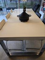 Eetkamer modern wit, Huis en Inrichting, Ophalen, Gebruikt, Modern wit, 4 tot 6 stoelen