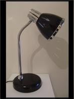 Bureaulamp in zwarte lak & chroom , met zwanehals , nieuw., Ophalen, Nieuw