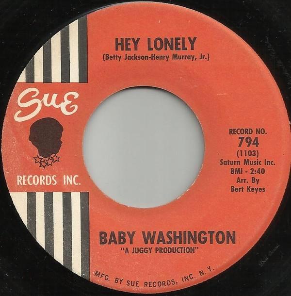 Baby Washington — Hey Lonely '7 - pop-corn, CD & DVD, Vinyles Singles, Utilisé, Single, R&B et Soul, 7 pouces, Enlèvement ou Envoi