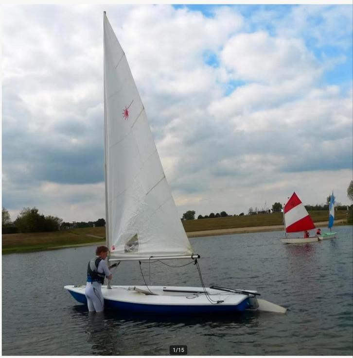 Laser zeilboot + strandkar, Watersport en Boten, Zeilen en Zeiltoebehoren, Zo goed als nieuw, Accessoires, Ophalen