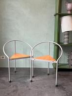 Paire de chaises dans le goût de Carlos Miret Bermuda, Maison & Meubles, Métal, Vintage, Enlèvement, Utilisé