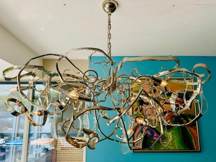 Brand van Egmond Delphinium hanglamp 140 cm x 70 cm, Antiek en Kunst, Kunst | Designobjecten, Ophalen