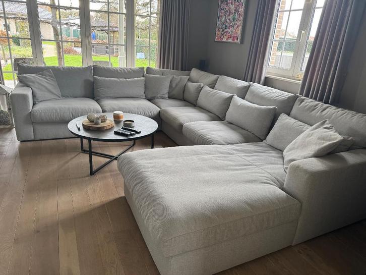 Zeer mooie & eigentijdse U-vormige zithoek, Huis en Inrichting, Zetels | Complete zithoeken, Zo goed als nieuw, Stof, Ophalen