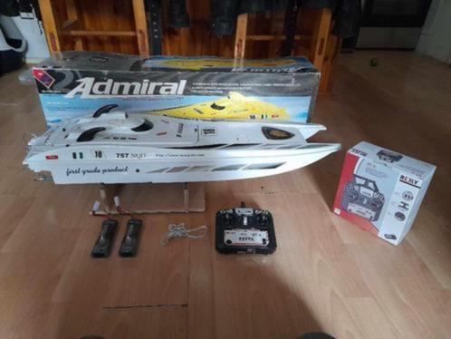 Tekoop mooie Vintage NQD powerboot Admiral RTR, Hobby en Vrije tijd, Modelbouw | Boten en Schepen, Zo goed als nieuw, Groter dan 1:32