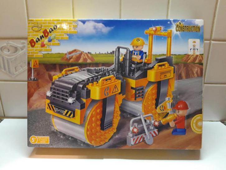 Compleet! 5+ Constructie stoomwals BanBao 8538, Kinderen en Baby's, Speelgoed | Bouwstenen, Zo goed als nieuw, Overige merken