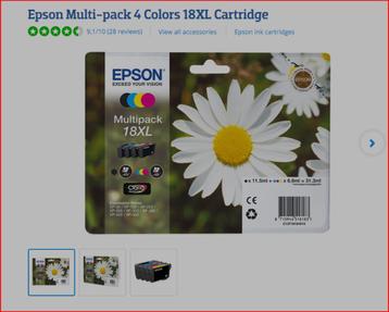 Epson Pack 4 Colors 18XL Cartridge x 2