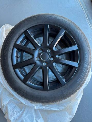 4 Autec zwartematte 16 inch velgen + Vredestein winterbanden beschikbaar voor biedingen
