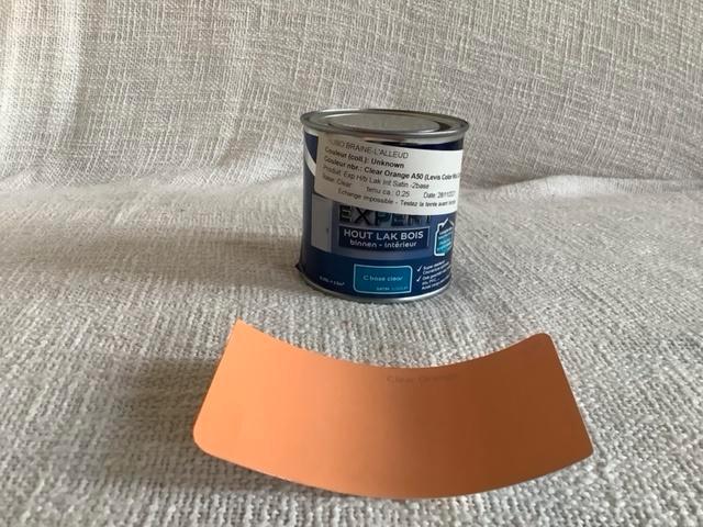 Nieuwe Clear Orange Levis-verf, Doe-het-zelf en Bouw, Verf, Beits en Lak, Nieuw, Verf, Minder dan 5 liter, Oranje, Ophalen of Verzenden