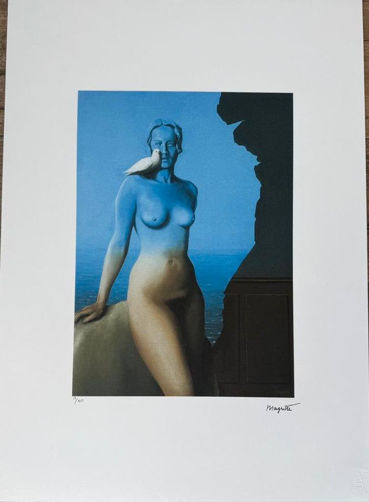 Magritte - Naakt met duif, Antiek en Kunst, Kunst | Litho's en Zeefdrukken, Ophalen of Verzenden