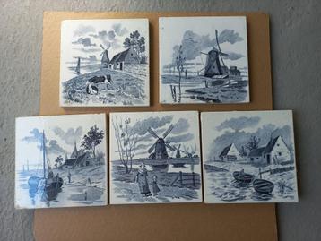 Lot d'anciens carrelages Delft beschikbaar voor biedingen
