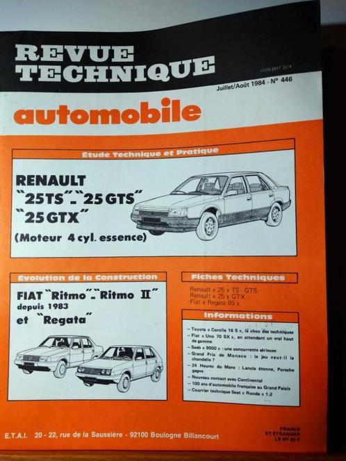 RTA - Renault 25 - Revue technique automobile n 446, Auto diversen, Handleidingen en Instructieboekjes, Verzenden