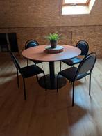 Ronde tafel met 4 stoelen, Huis en Inrichting, Tafels | Eettafels, Ophalen, Zo goed als nieuw